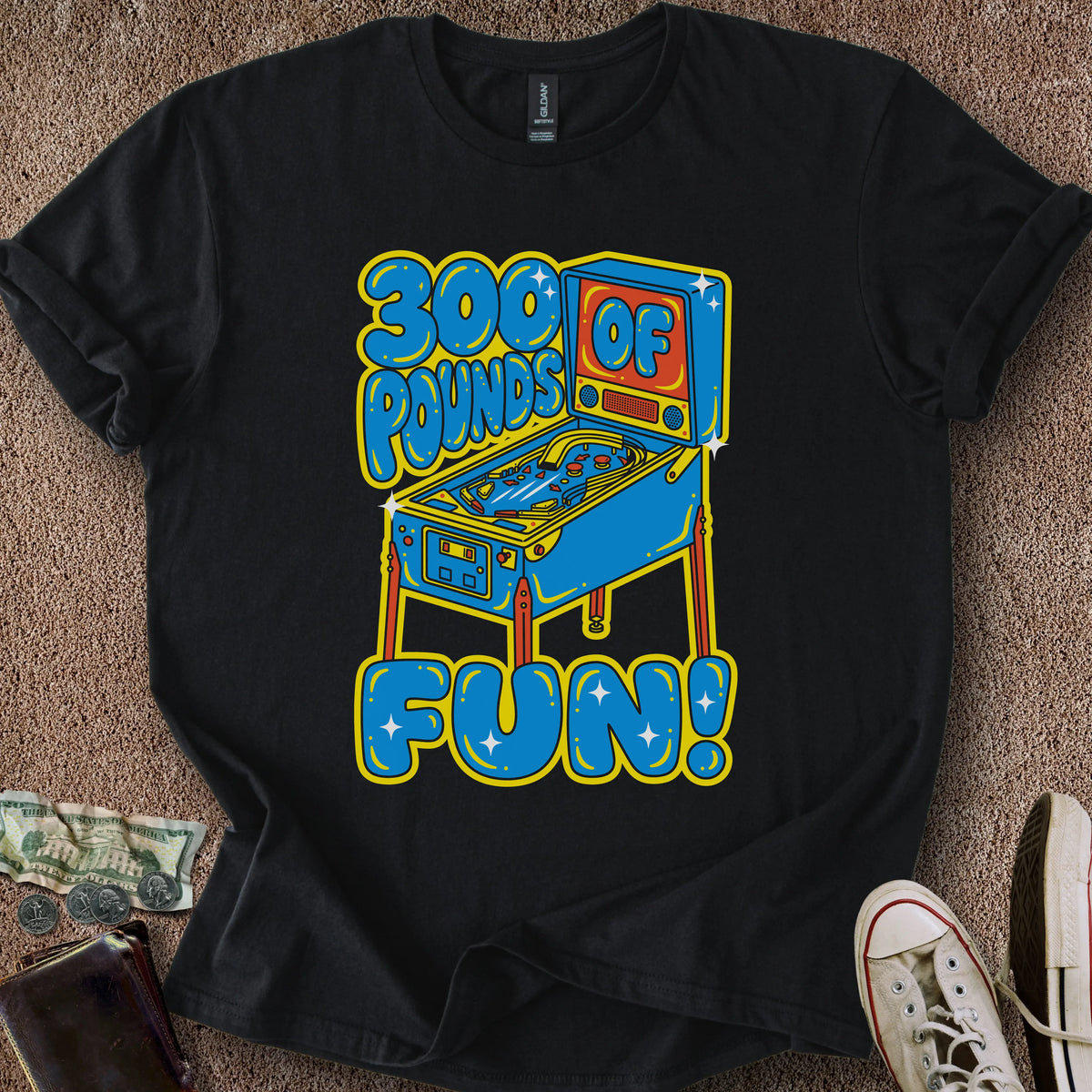 Printify T-Shirt Black / S 300 Pounds of Fun T-Shirt