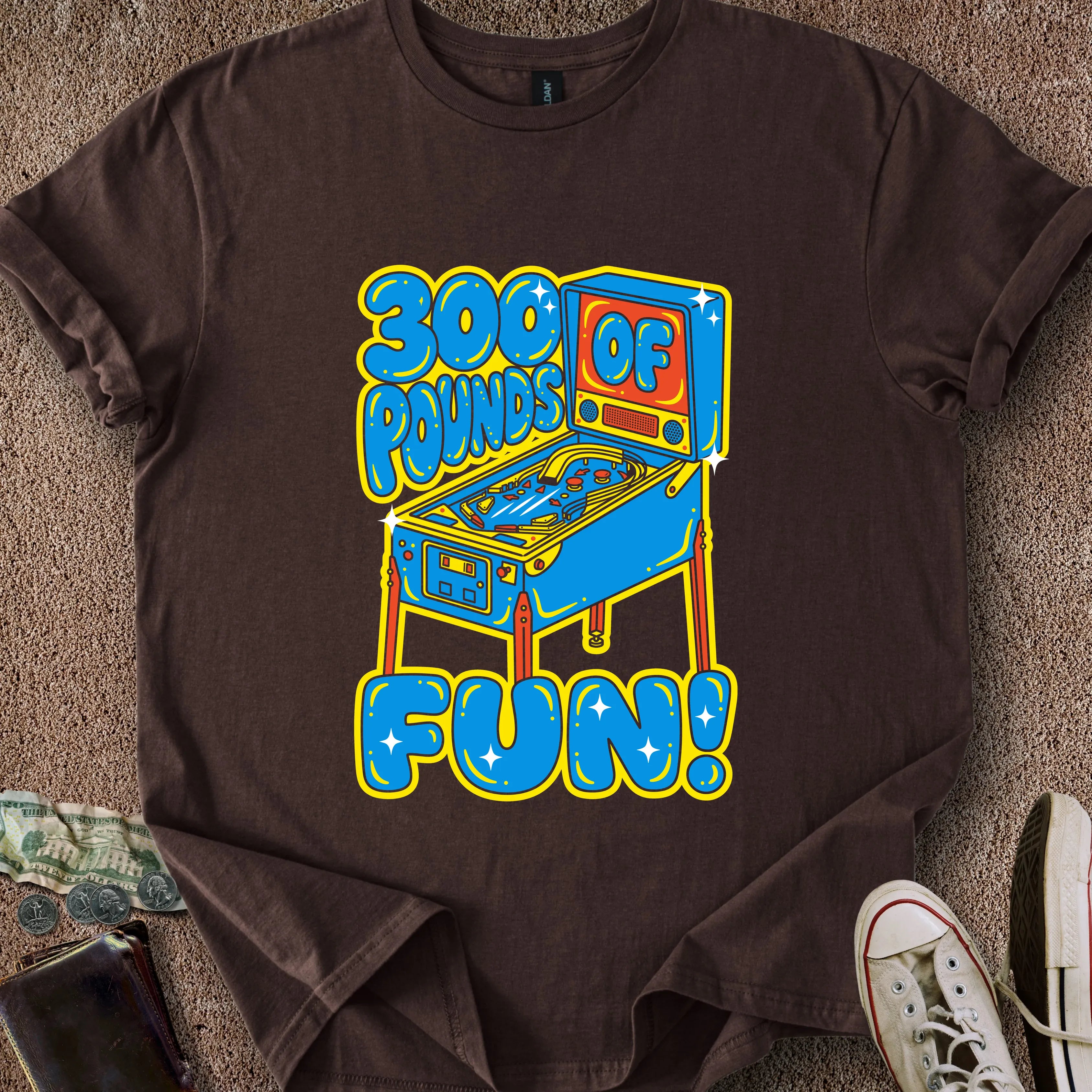 Printify T-Shirt Dark Chocolate / S 300 Pounds of Fun T-Shirt