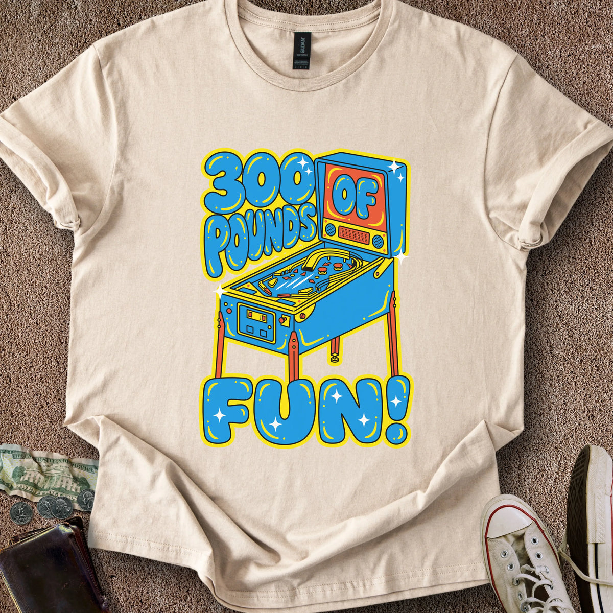 Printify T-Shirt Sand / S 300 Pounds of Fun T-Shirt