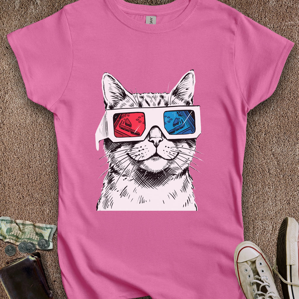 Printify T-Shirt S / Azalea 3D Pinball Cat Women's T-Shirt