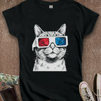 Printify T-Shirt S / Black 3D Pinball Cat Women's T-Shirt