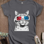 Printify T-Shirt M / Charcoal 3D Pinball Cat Women's T-Shirt