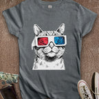 Printify T-Shirt S / Dark Heather 3D Pinball Cat Women's T-Shirt
