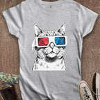 Printify T-Shirt S / Sport Grey 3D Pinball Cat Women's T-Shirt