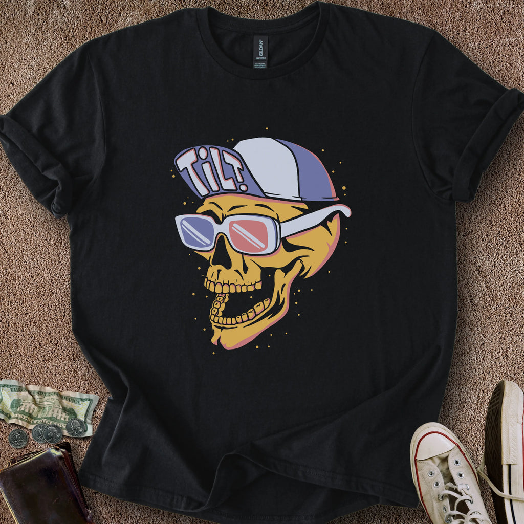 Printify T-Shirt Black / S 3D Tilt Skull T-Shirt