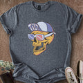 Printify T-Shirt Dark Heather / S 3D Tilt Skull T-Shirt