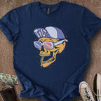 Printify T-Shirt Navy / S 3D Tilt Skull T-Shirt