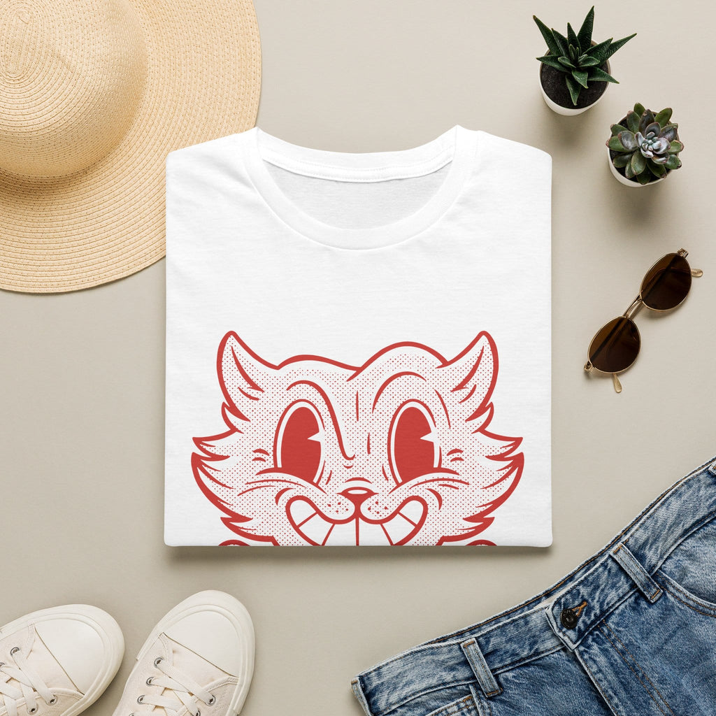 Printify T-Shirt White / S Flipper Cat T-Shirt