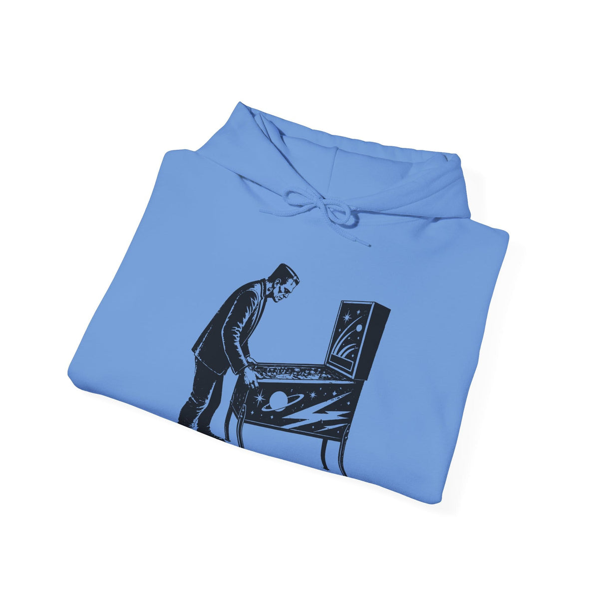 Printify Hoodie Frankenstein Playing Pinball Hoodie