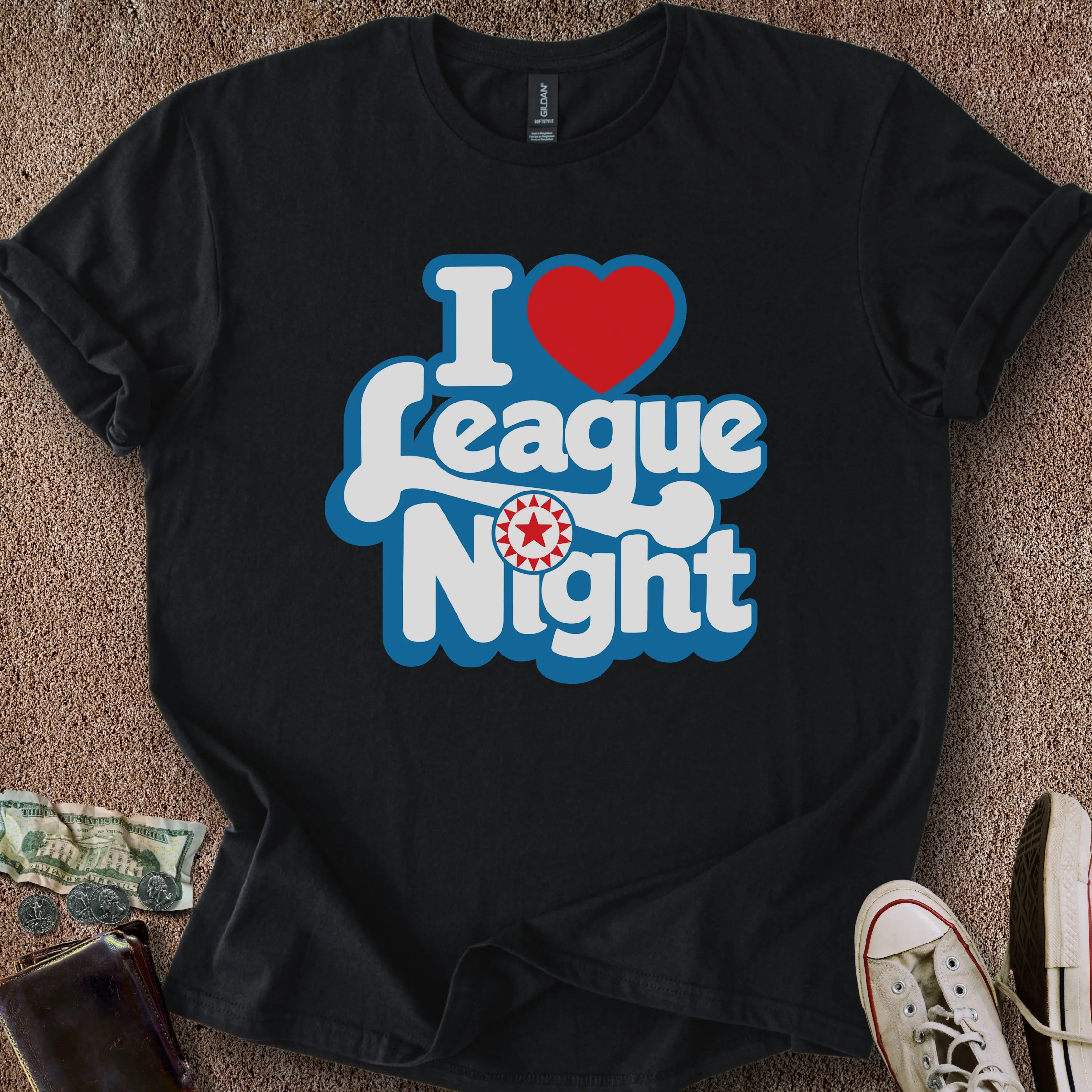 Printify T-Shirt I ❤️ League Night T-Shirt