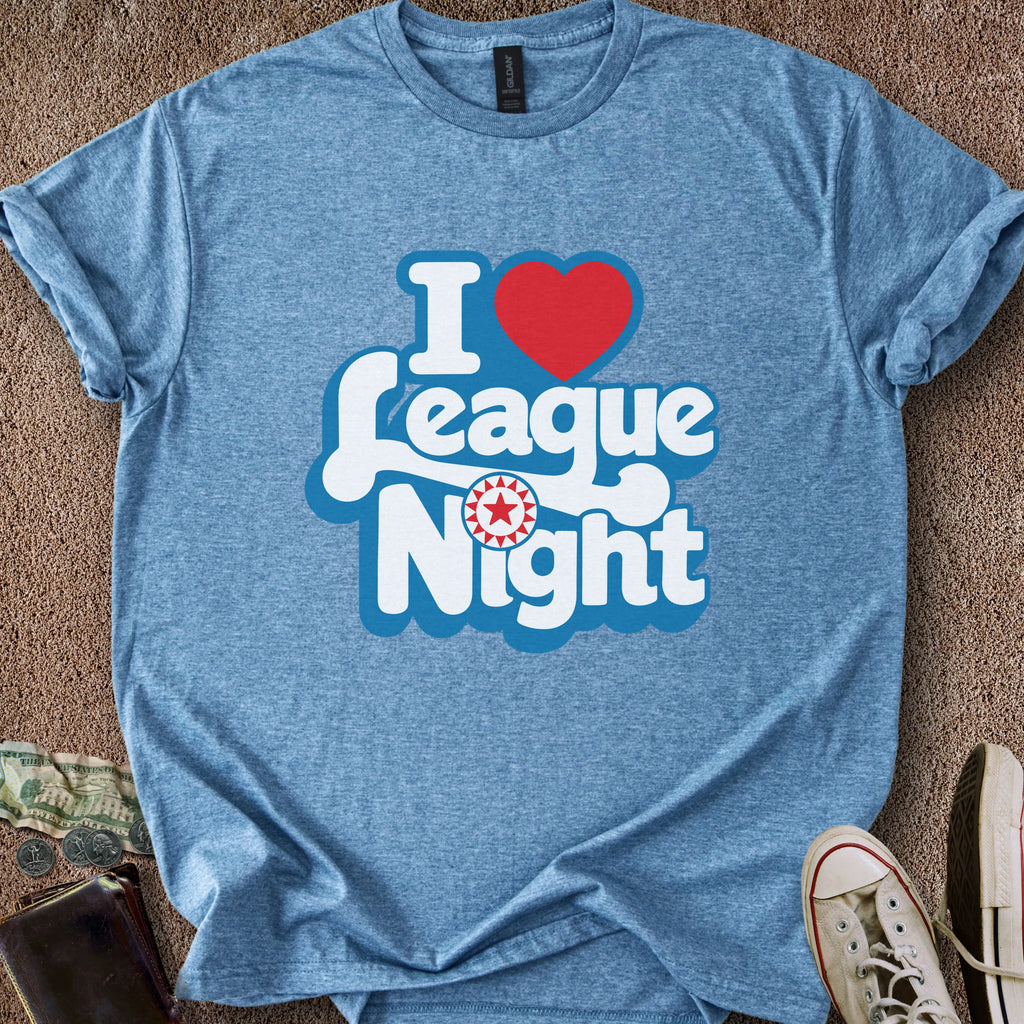 Printify T-Shirt I ❤️ League Night T-Shirt