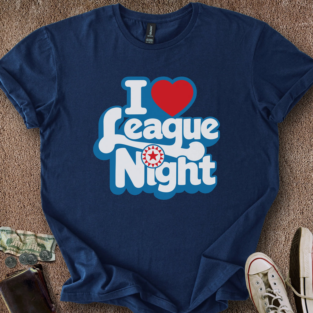 Printify T-Shirt I ❤️ League Night T-Shirt