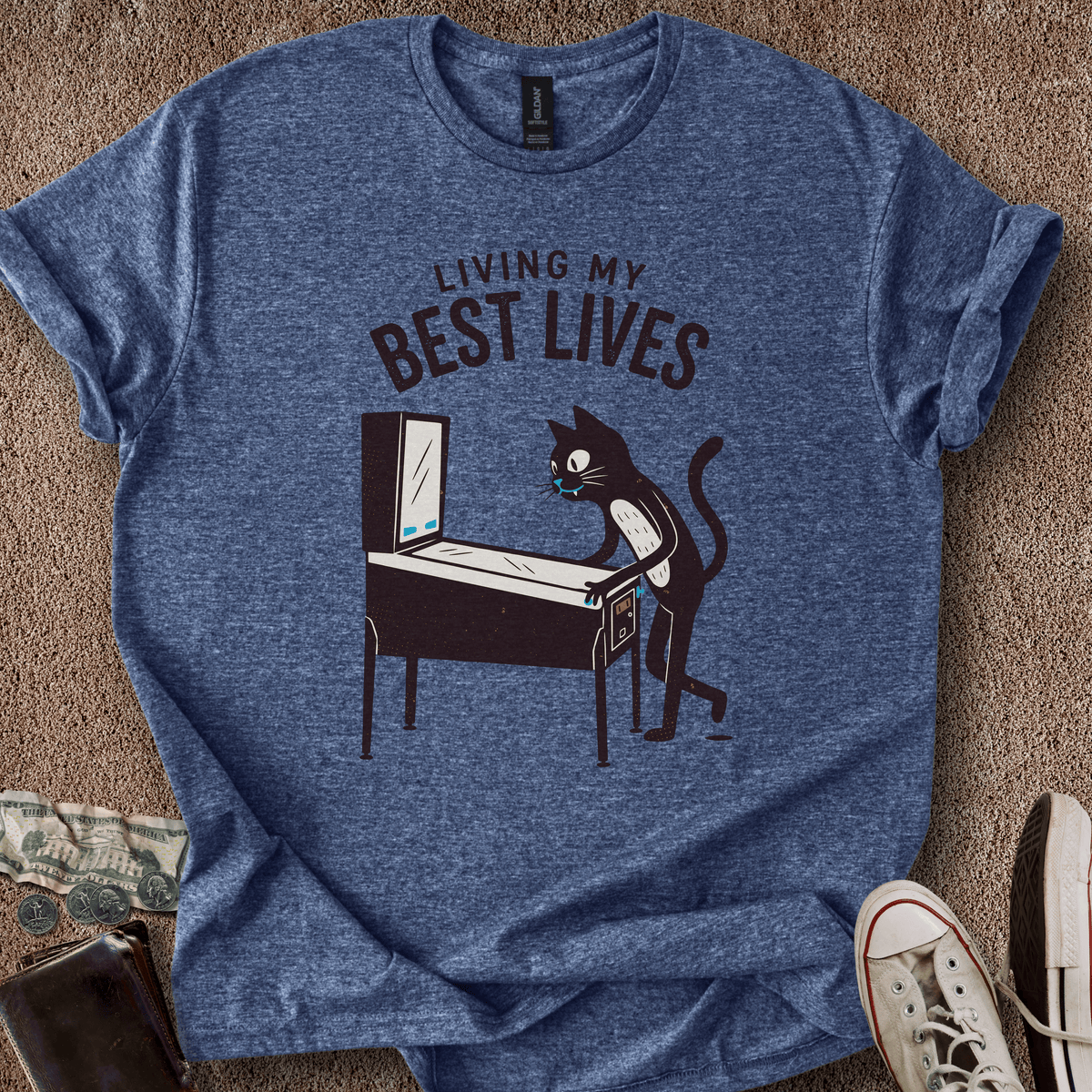 Printify T-Shirt Heather Navy / S My Best Lives T-Shirt