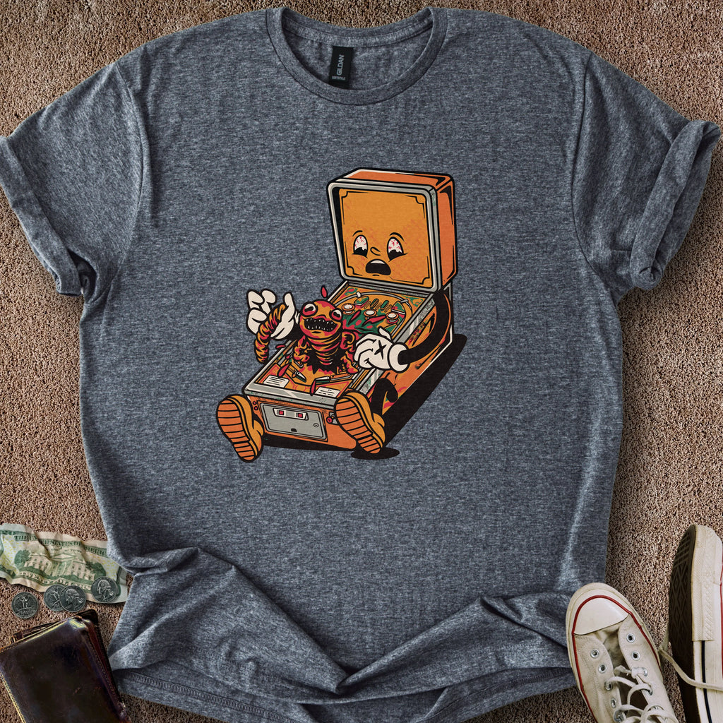 Printify T-Shirt Dark Heather / S Alien Pinball T-Shirt
