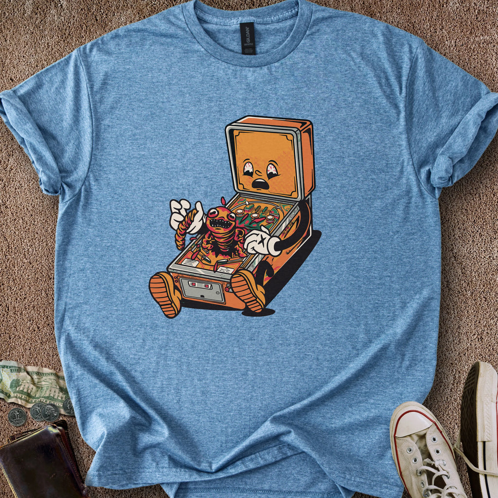 Printify T-Shirt Heather Indigo / S Alien Pinball T-Shirt