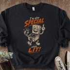 Printify Sweatshirt S / Black Also Special w/Lit Sweatshirt