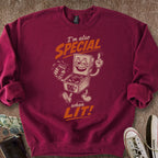 Printify Sweatshirt S / Maroon Also Special w/Lit Sweatshirt
