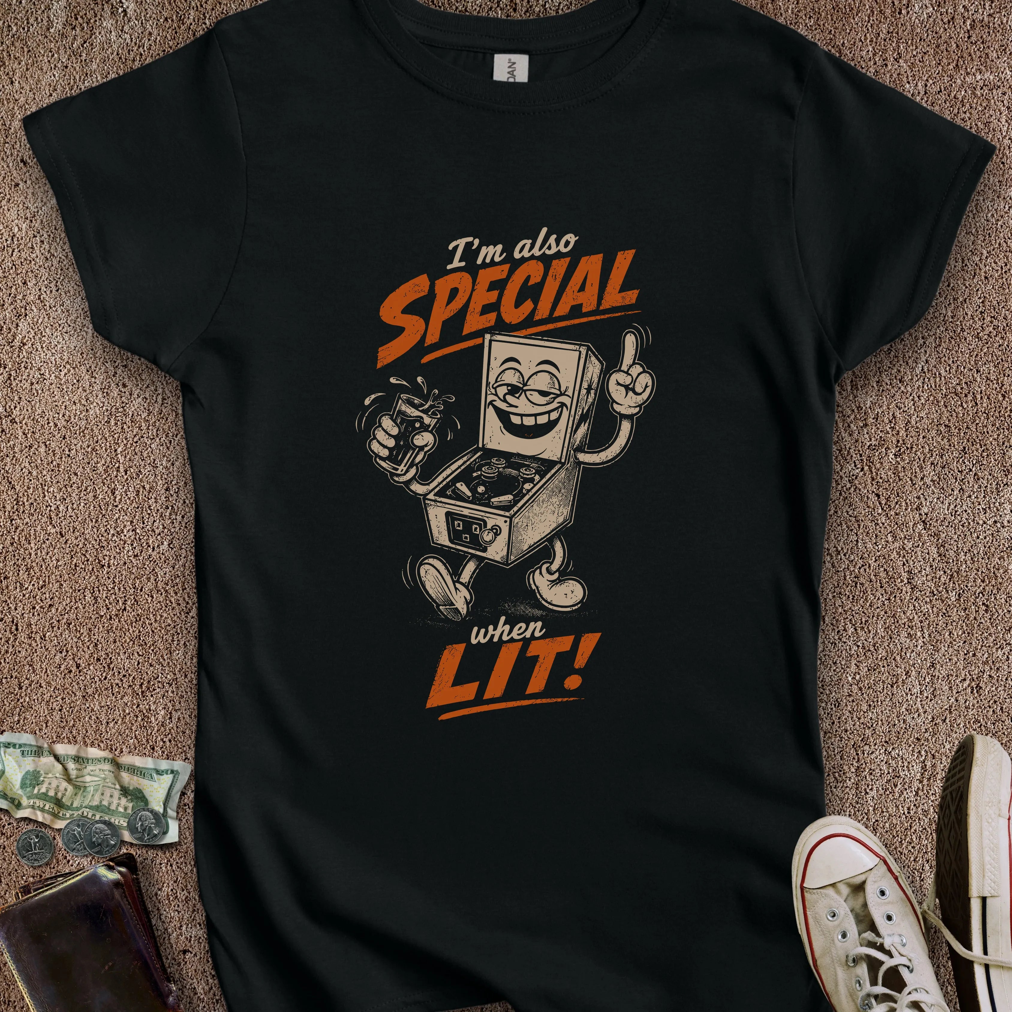 Printify T-Shirt S / Black Also Special When Lit Women's T-Shirt