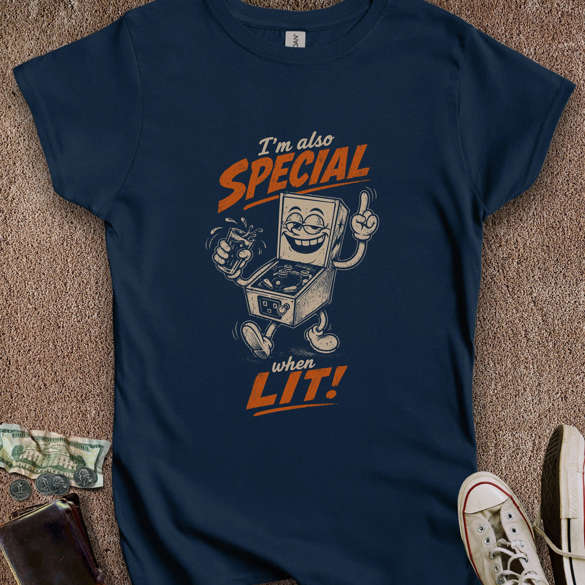 Printify T-Shirt S / Navy Also Special When Lit Women's T-Shirt