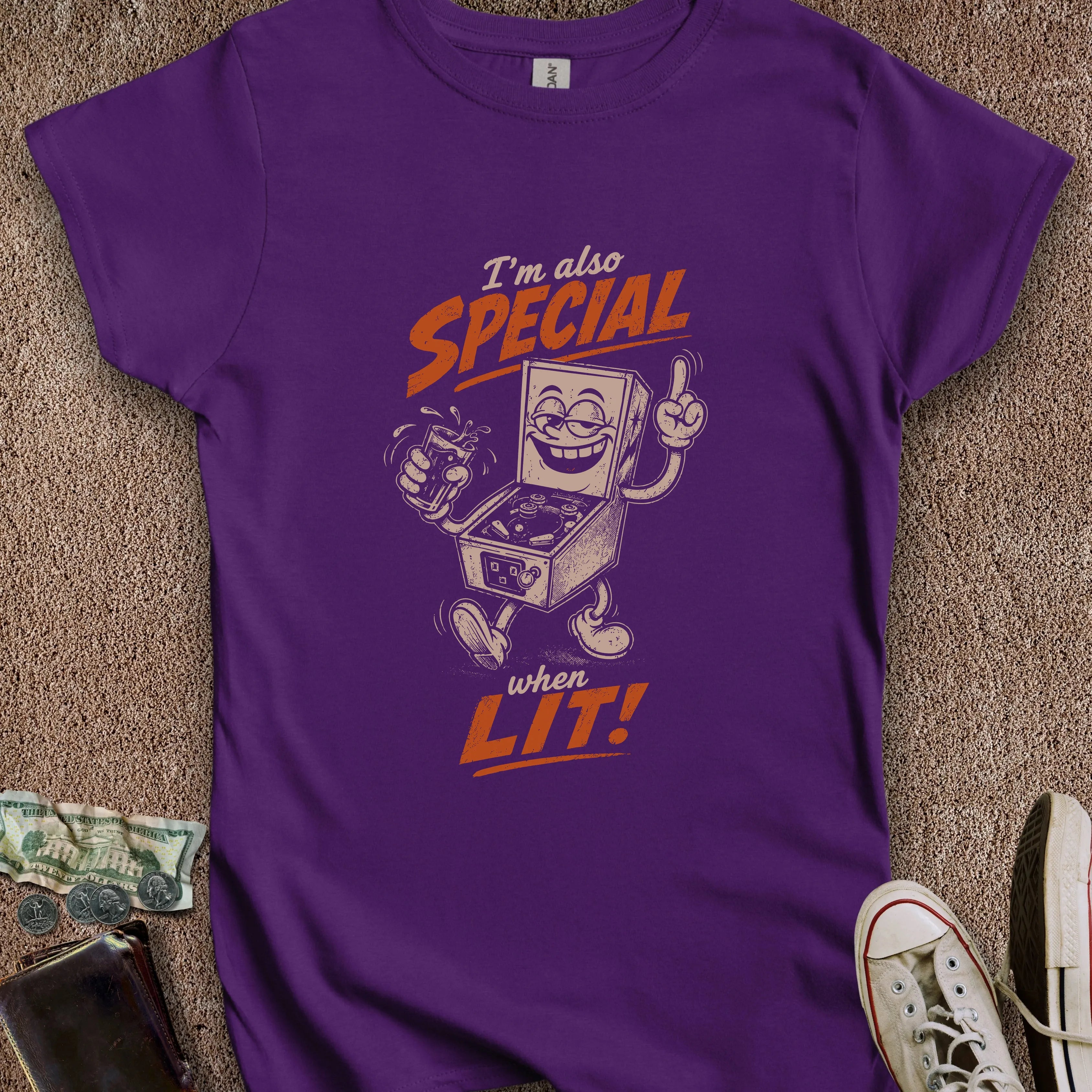 Printify T-Shirt S / Purple Also Special When Lit Women's T-Shirt