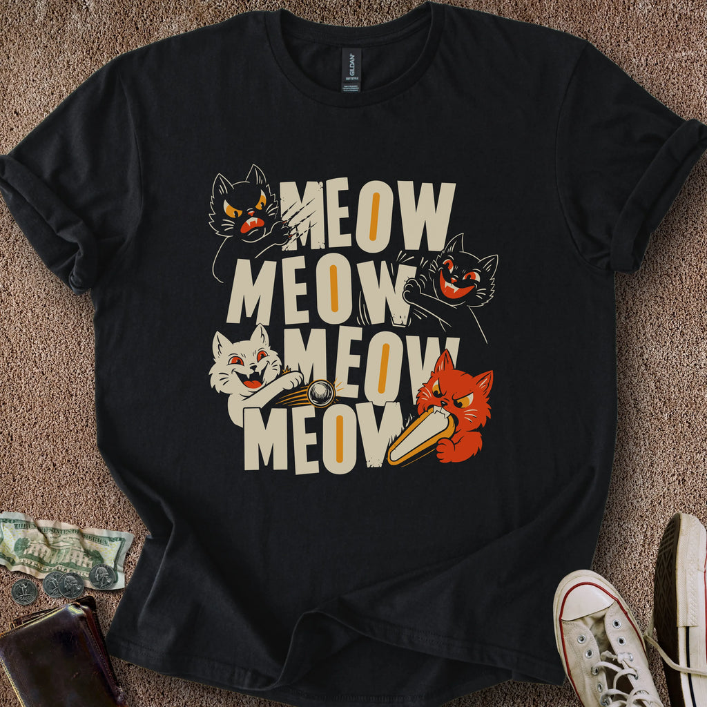 Printify T-Shirt Black / S Awful Felines T-Shirt