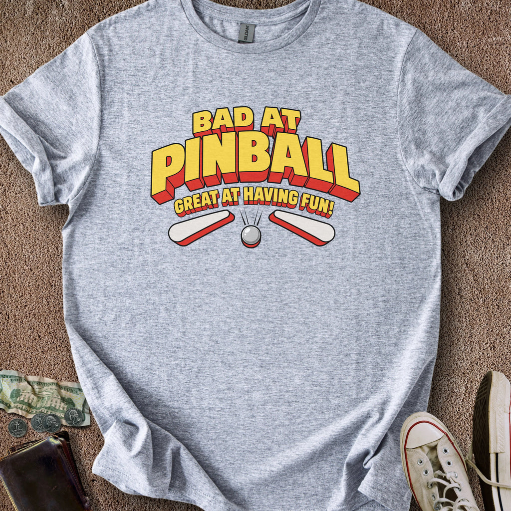 Printify T-Shirt Sport Grey / S Bad at Pinball But Fun T-Shirt