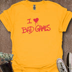 Printify T-Shirt Gold / S Bad Games T-Shirt