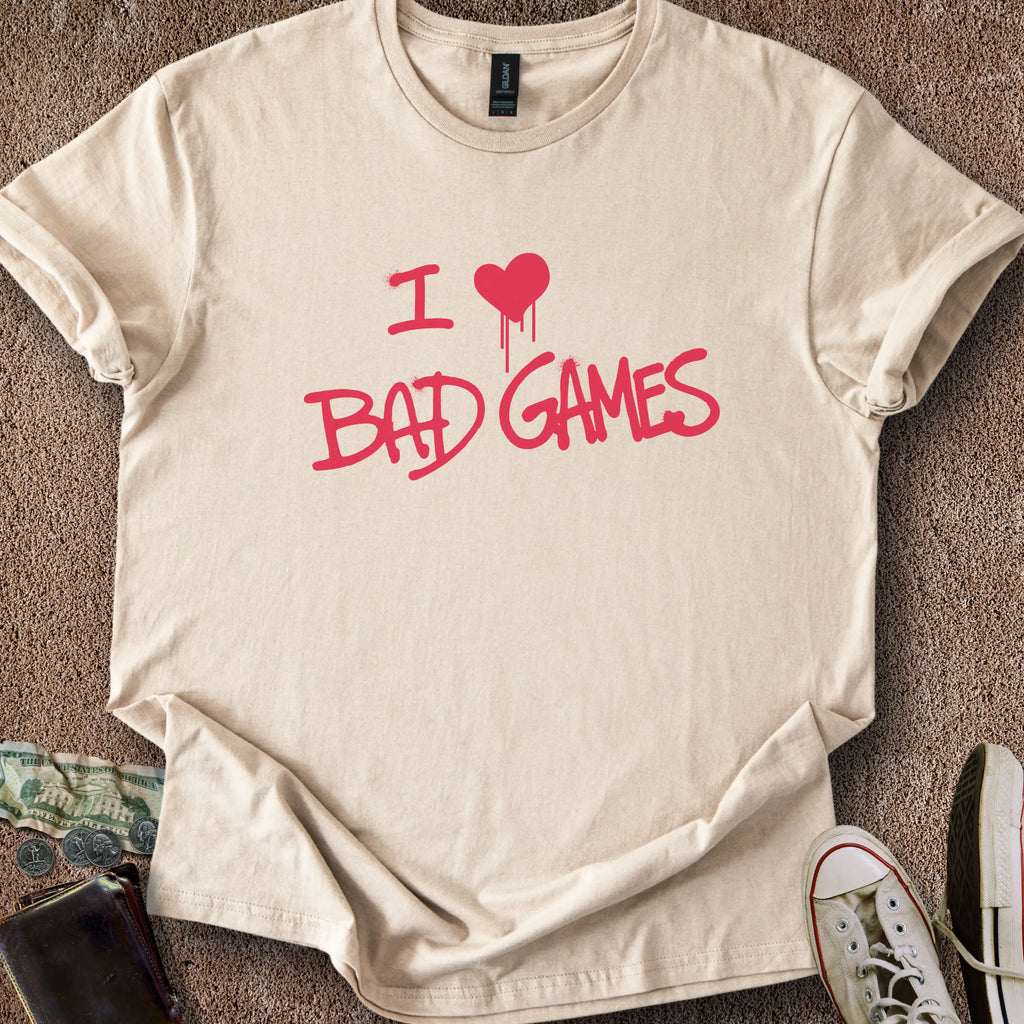 Printify T-Shirt Sand / S Bad Games T-Shirt