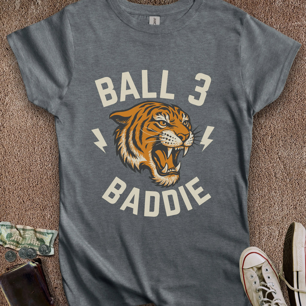 Printify T-Shirt S / Dark Heather Ball 3 Baddie Women's T-Shirt
