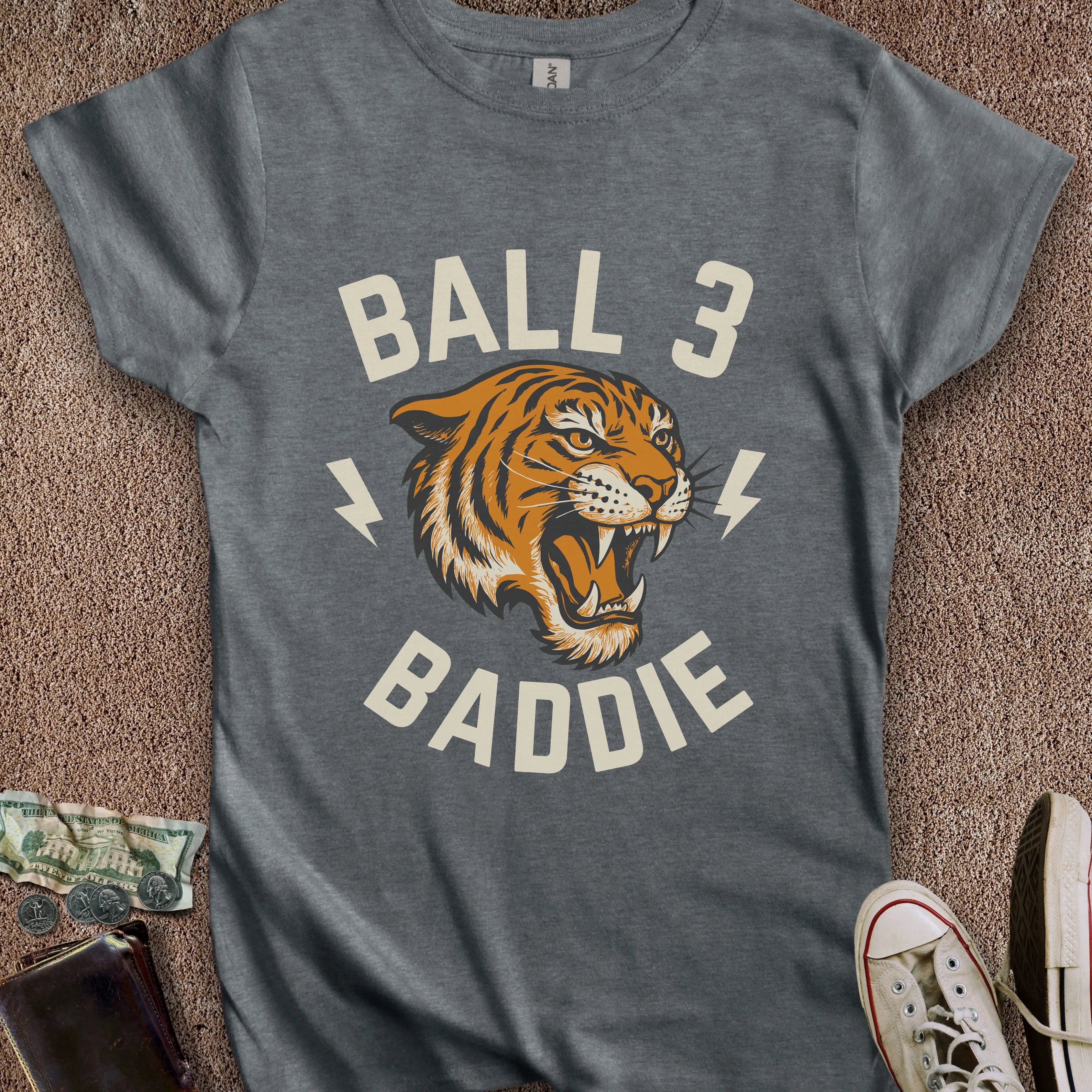 Printify T-Shirt S / Dark Heather Ball 3 Baddie Women's T-Shirt