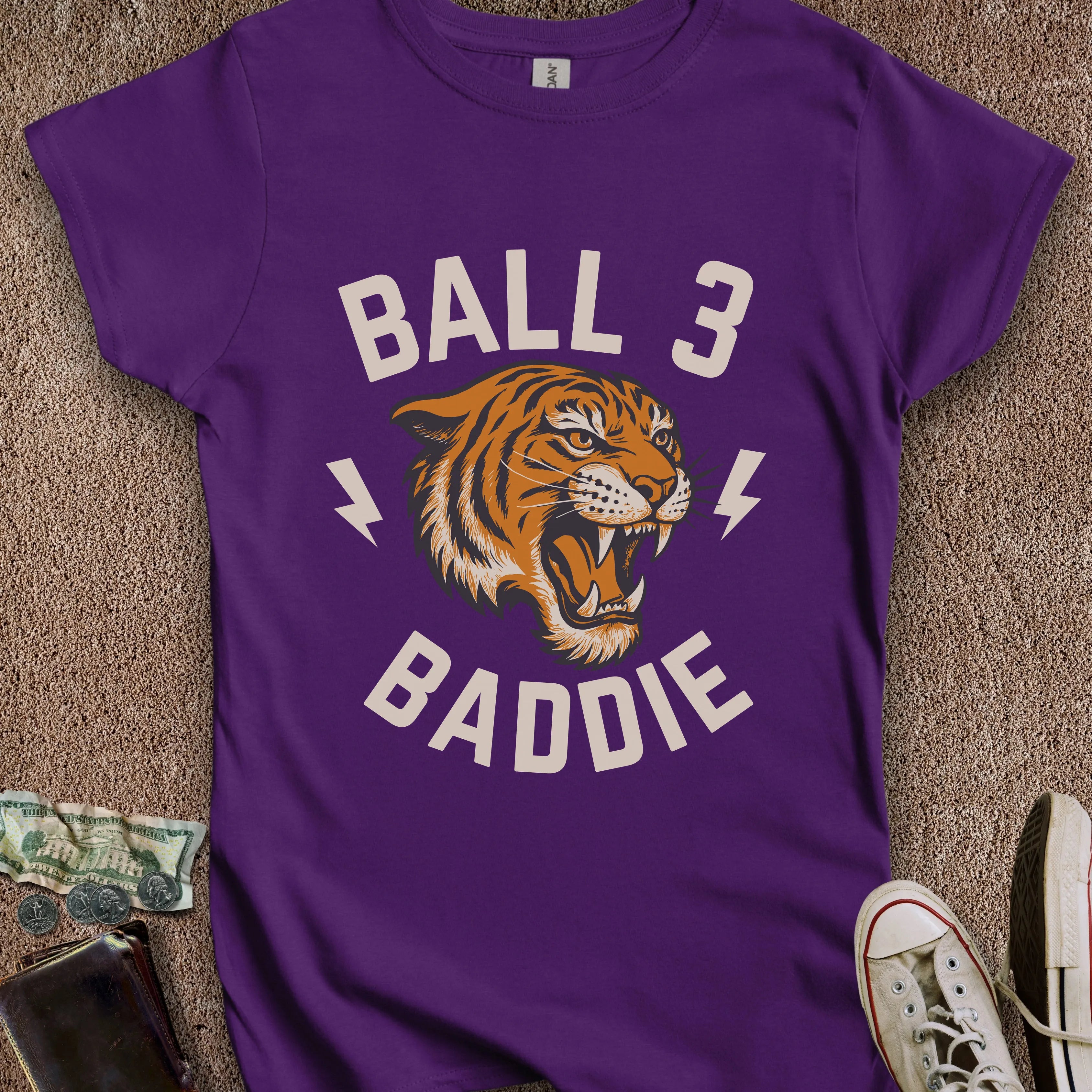 Printify T-Shirt S / Purple Ball 3 Baddie Women's T-Shirt