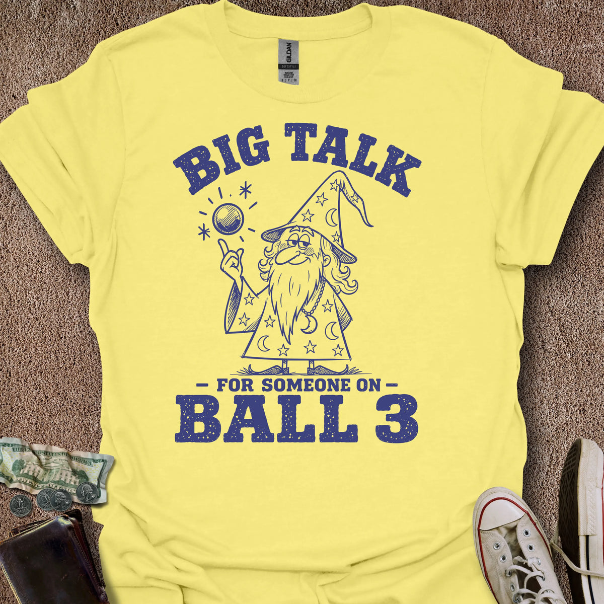 Printify T-Shirt Cornsilk / S Ball 3 Big Talk T-Shirt