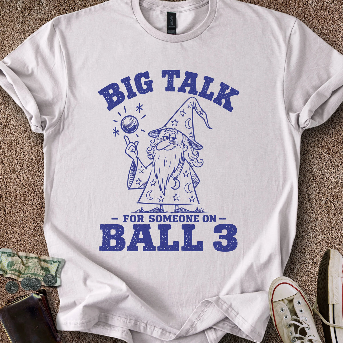 Printify T-Shirt Ice Grey / S Ball 3 Big Talk T-Shirt
