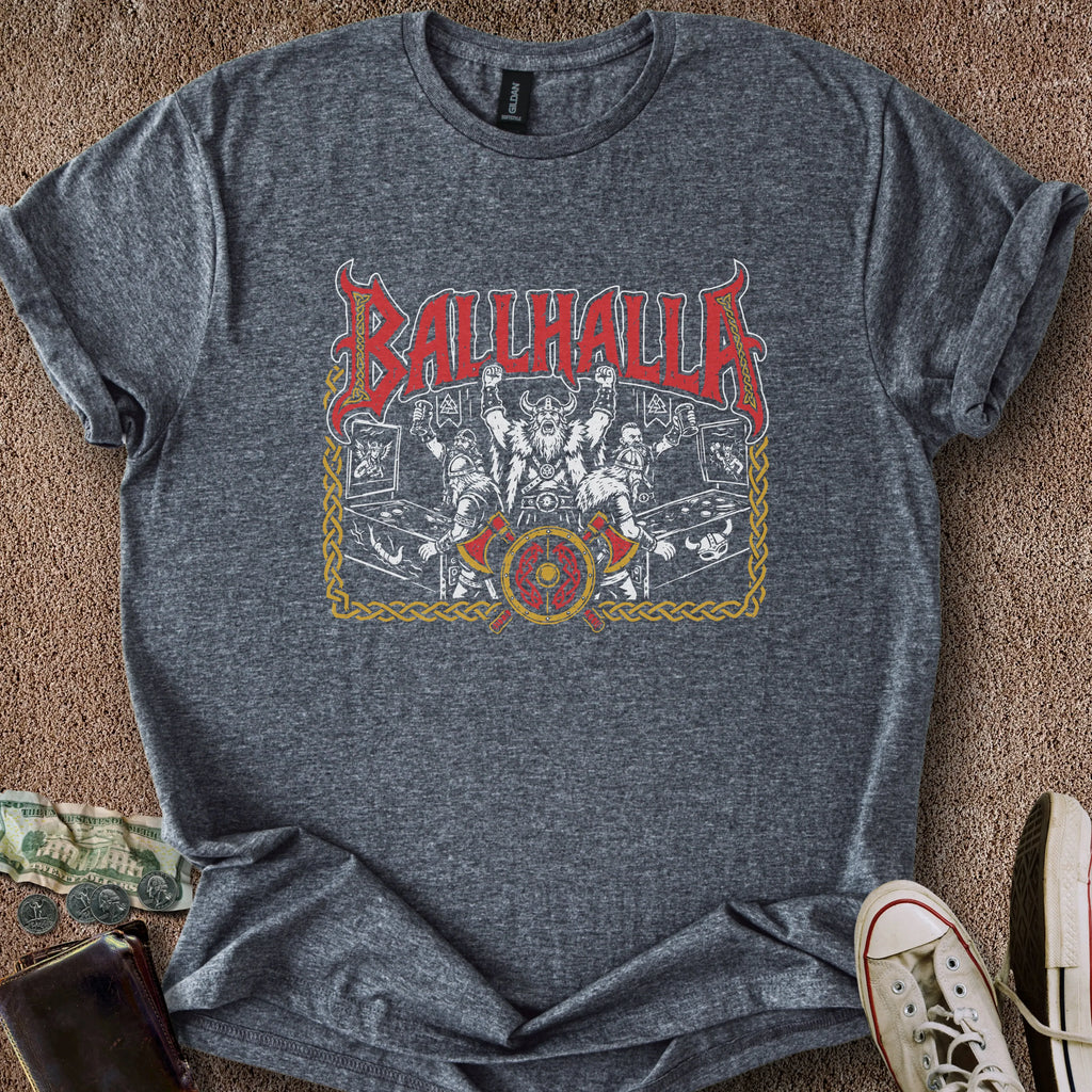 Printify T-Shirt Dark Heather / S Ballhalla T-Shirt