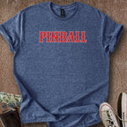Printify T-Shirt Heather Navy / S Baseball Pinball T-Shirt