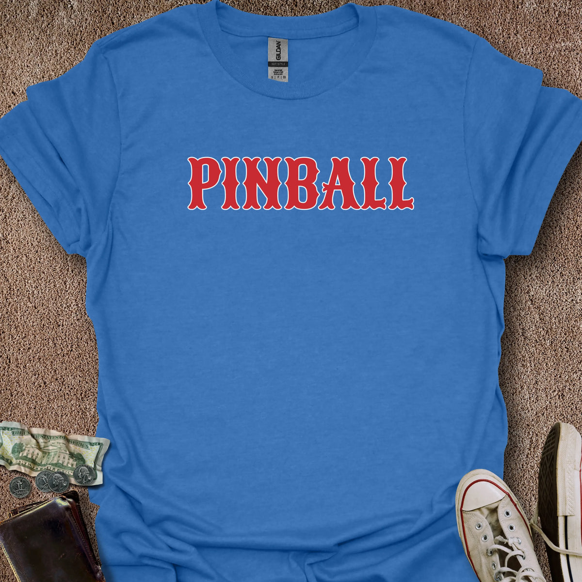 Printify T-Shirt Heather Royal / S Baseball Pinball T-Shirt
