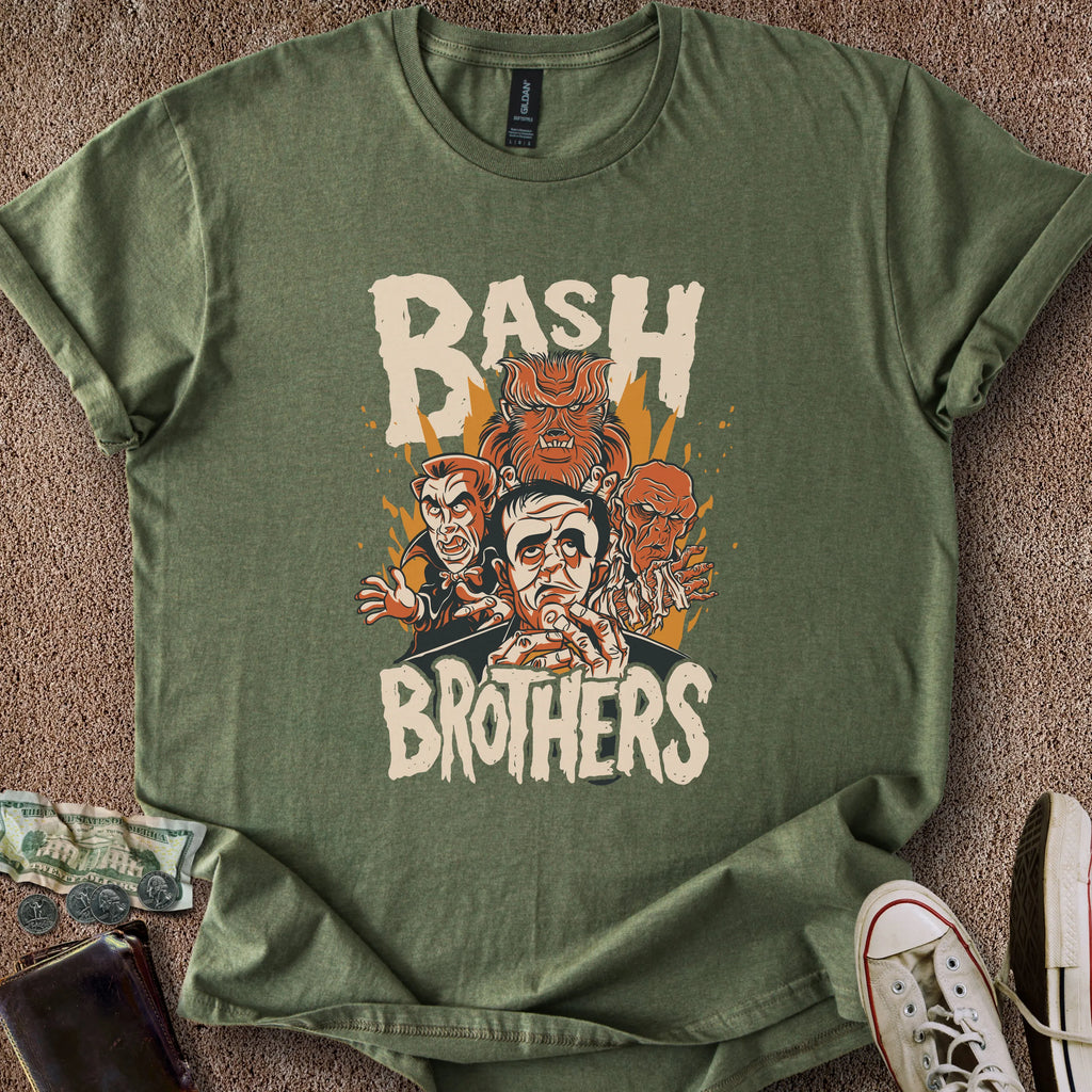 Printify T-Shirt Military Green / S Bash Brothers T-Shirt