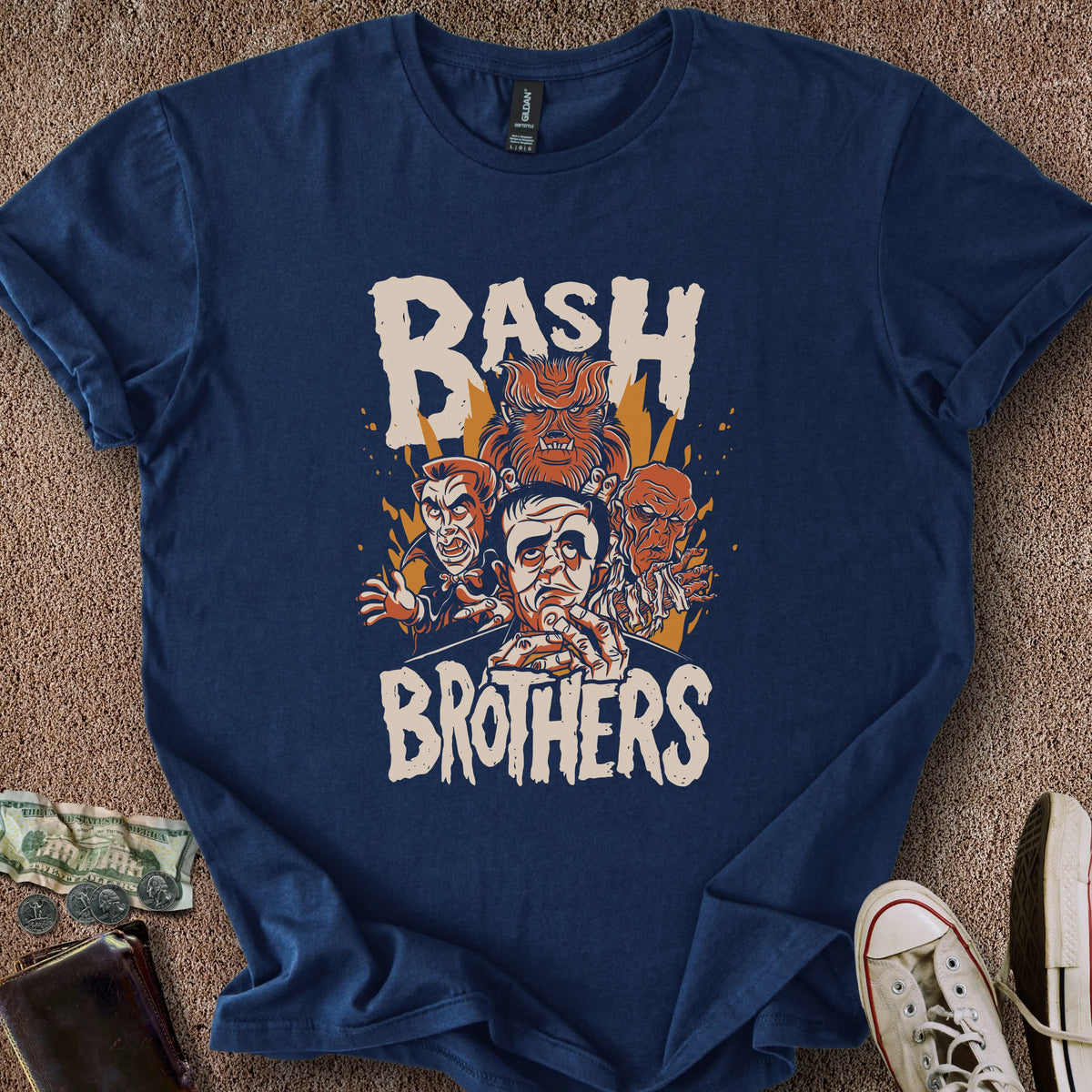 Printify T-Shirt Navy / S Bash Brothers T-Shirt