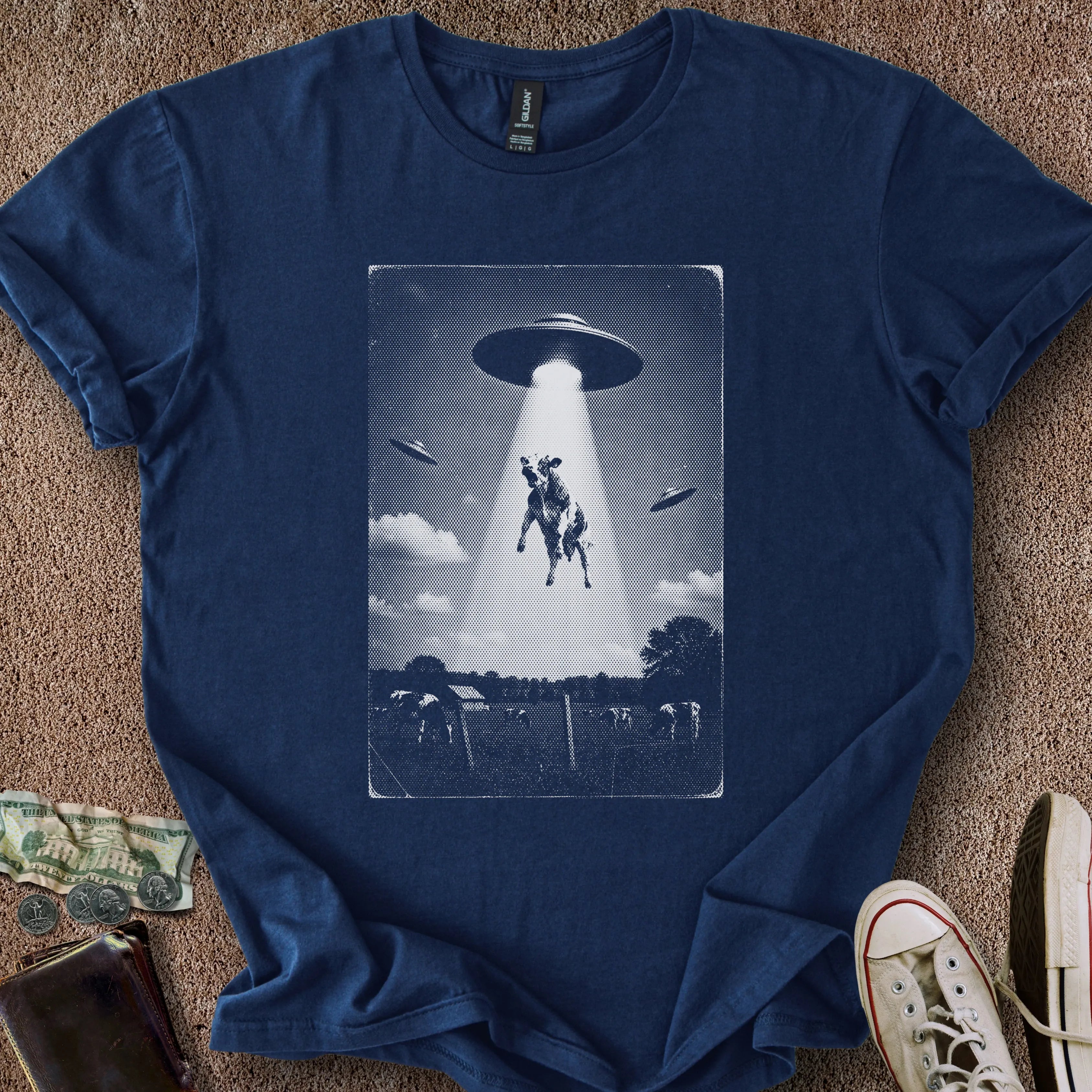 Printify T-Shirt Navy / S Big Old Beam T-Shirt