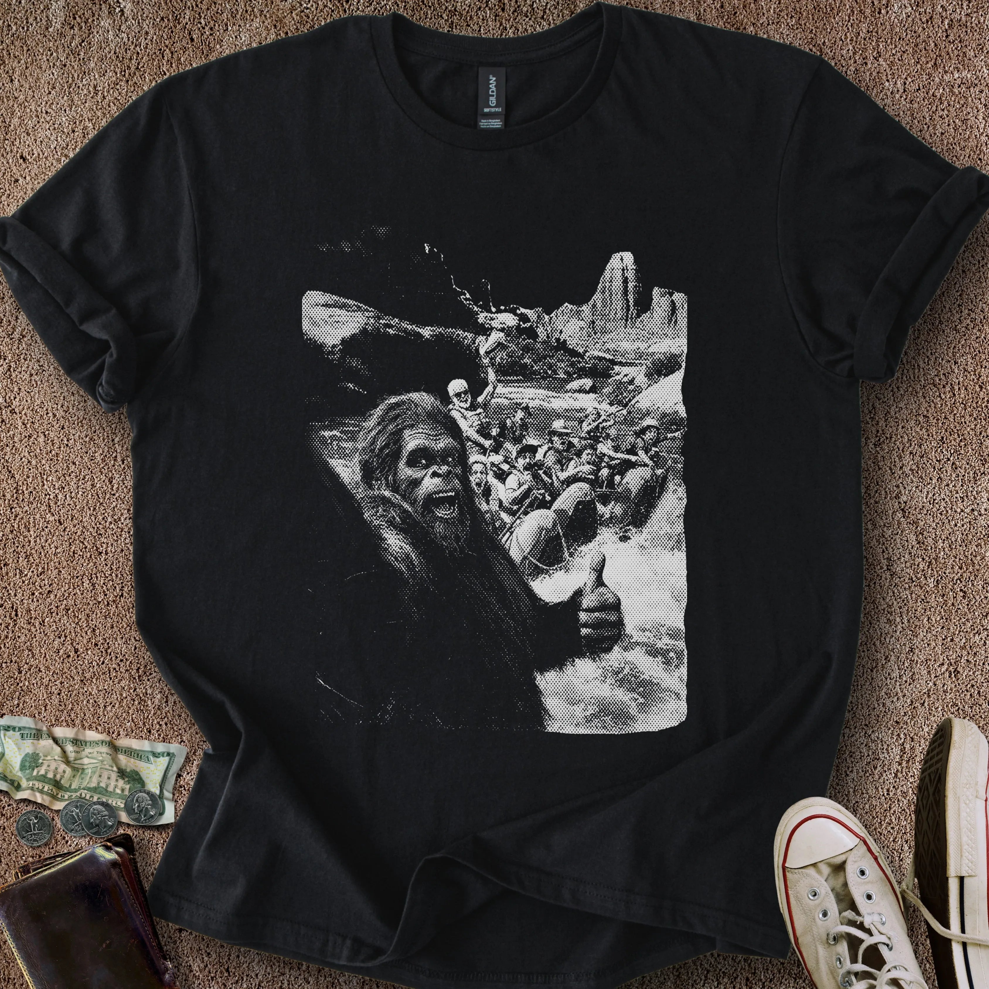 Printify T-Shirt Black / S Bigfoot Selfie T-Shirt