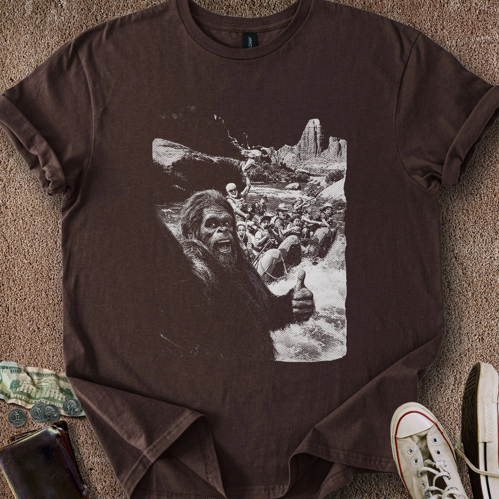 Printify T-Shirt Dark Chocolate / S Bigfoot Selfie T-Shirt
