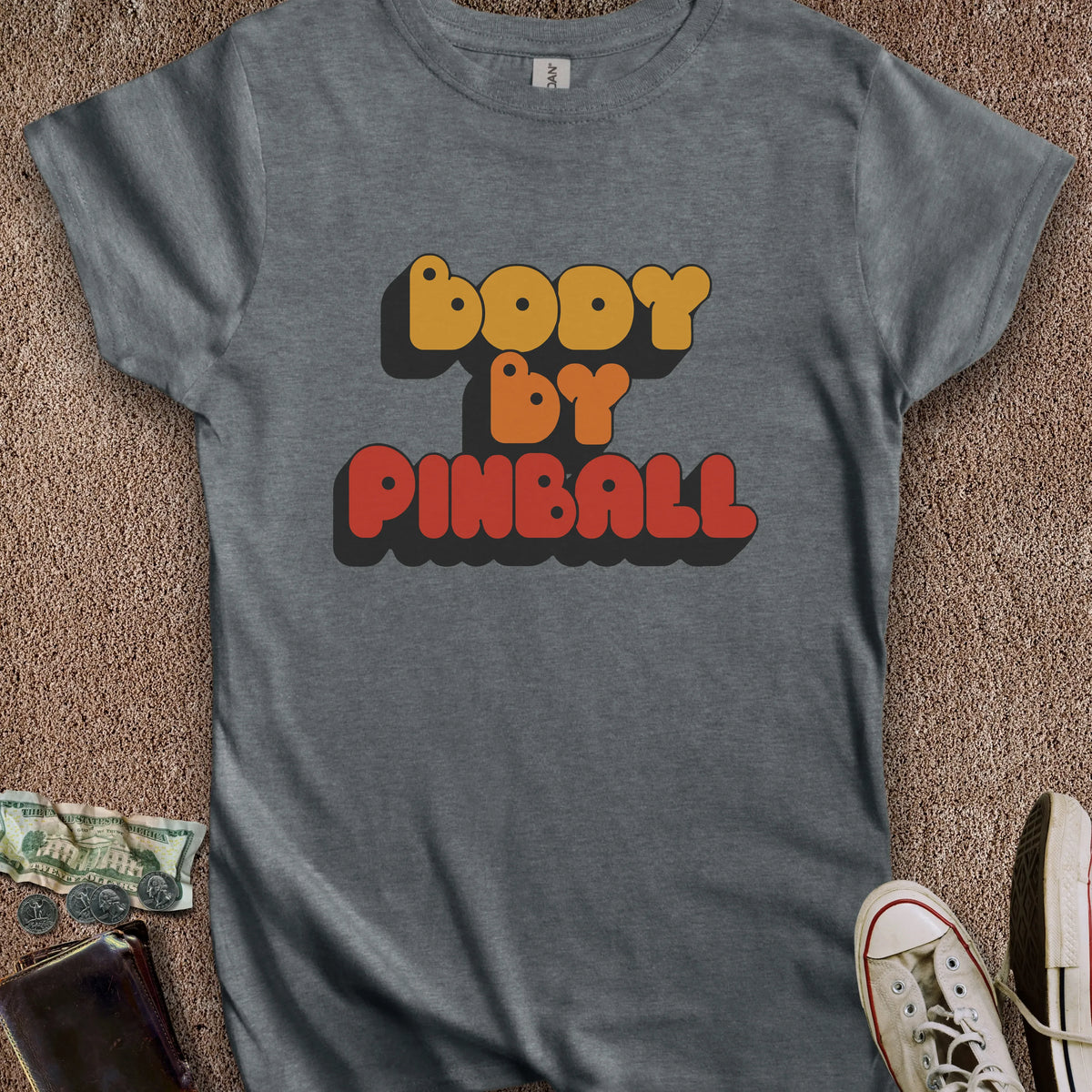 Printify T-Shirt S / Dark Heather Body by Pinball Women's T-Shirt