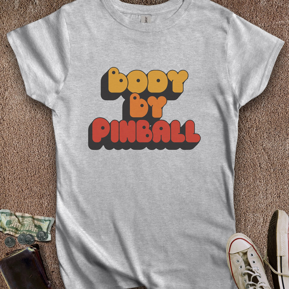 Printify T-Shirt S / Sport Grey Body by Pinball Women's T-Shirt