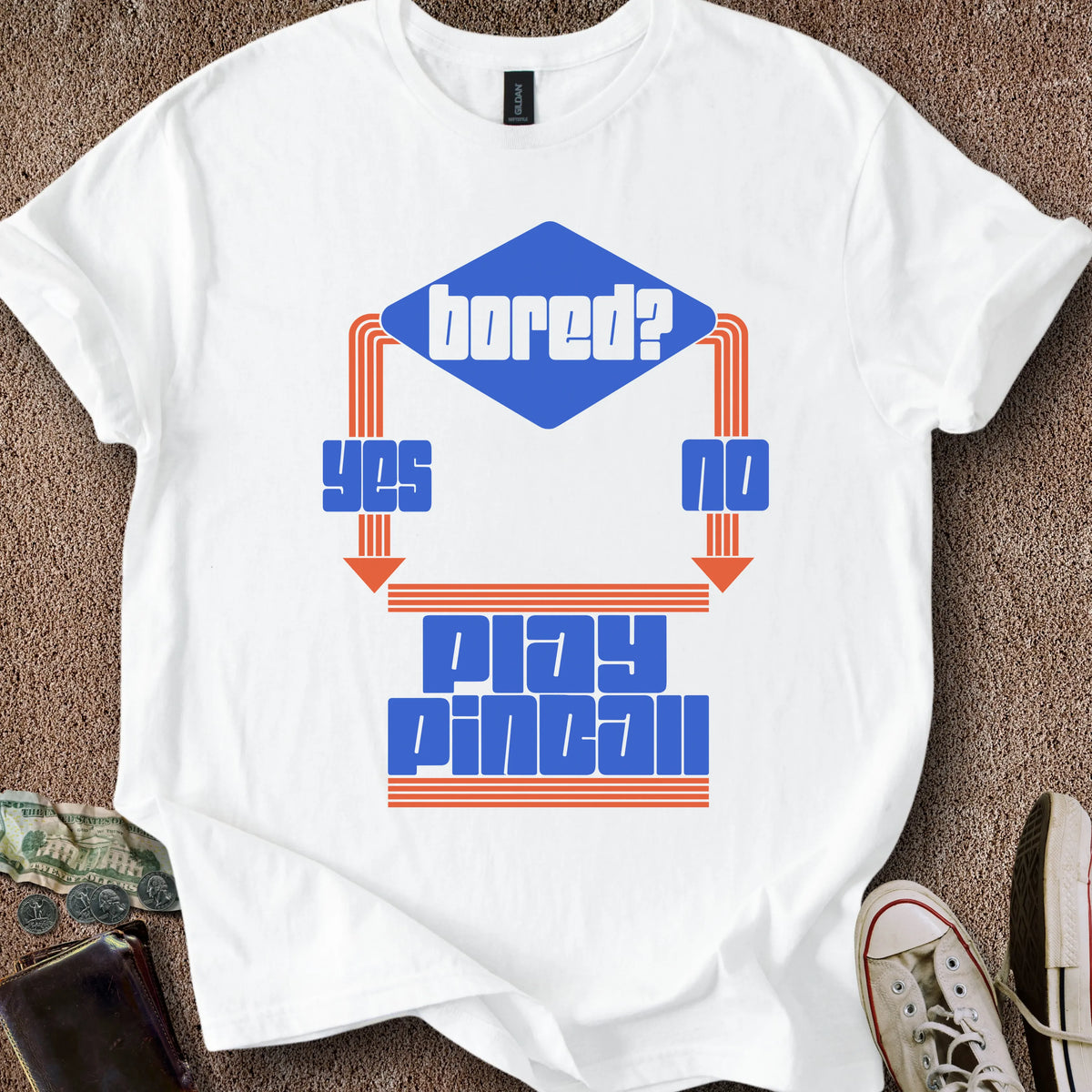 Printify T-Shirt White / S Boredom Chart T-Shirt