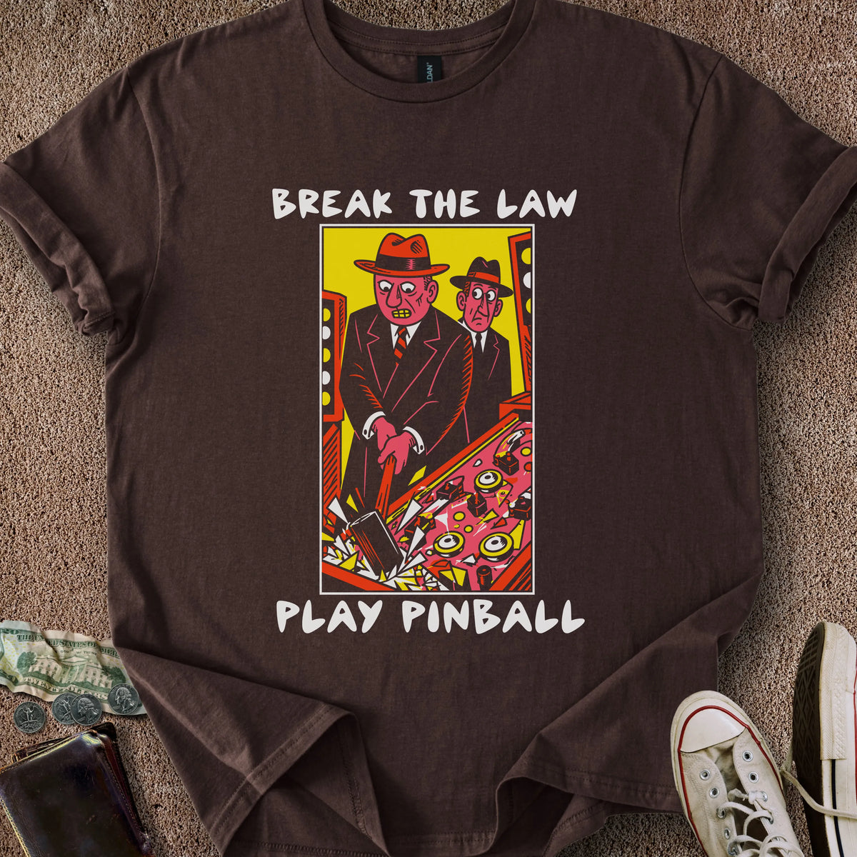 Printify T-Shirt Dark Chocolate / S Break the Law T-Shirt