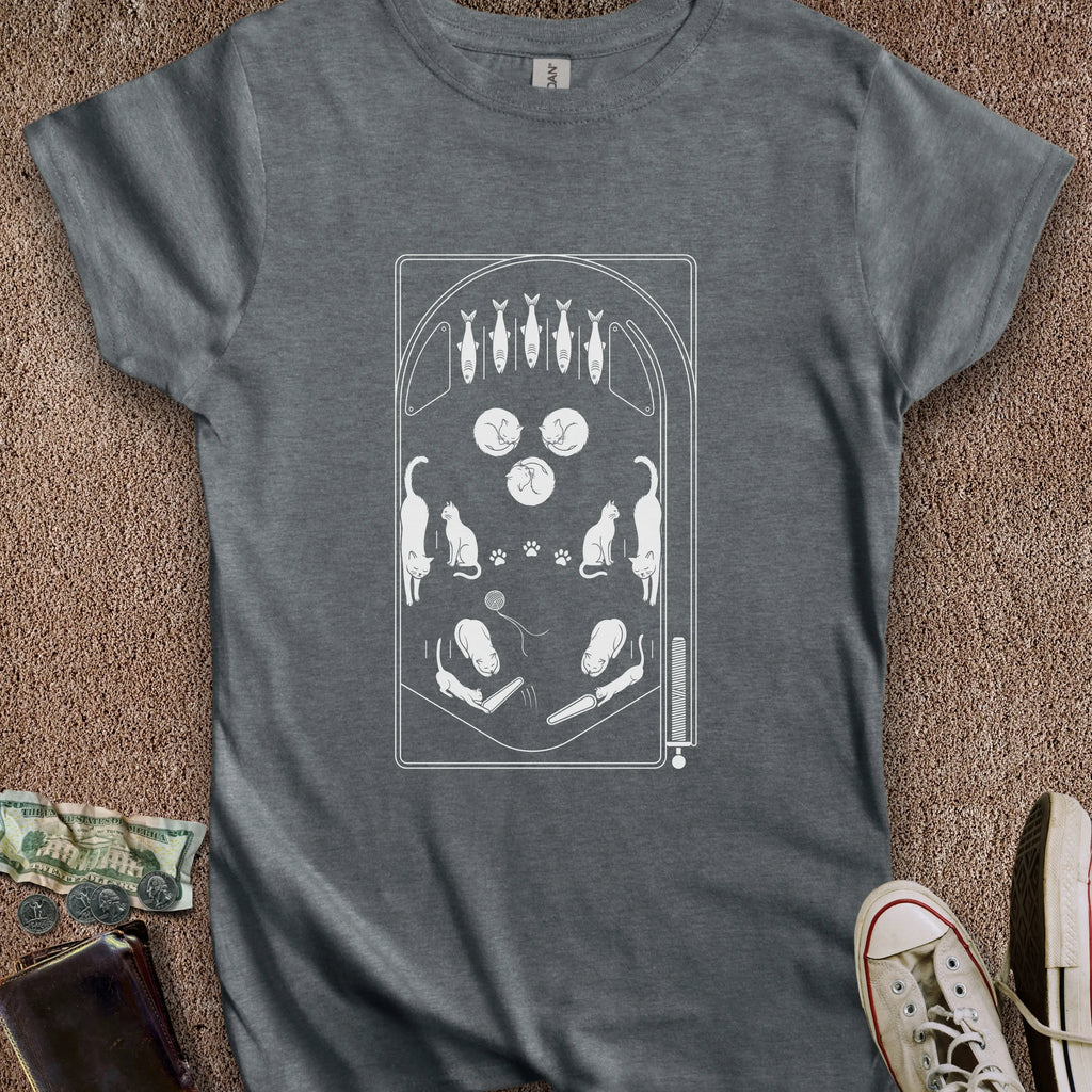 Printify T-Shirt S / Dark Heather Cat Playfield Women's T-Shirt