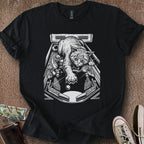 Printify T-Shirt Black / S Cat Playing Pinball T-Shirt
