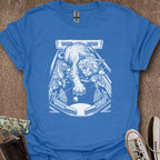 Printify T-Shirt Heather Royal / S Cat Playing Pinball T-Shirt