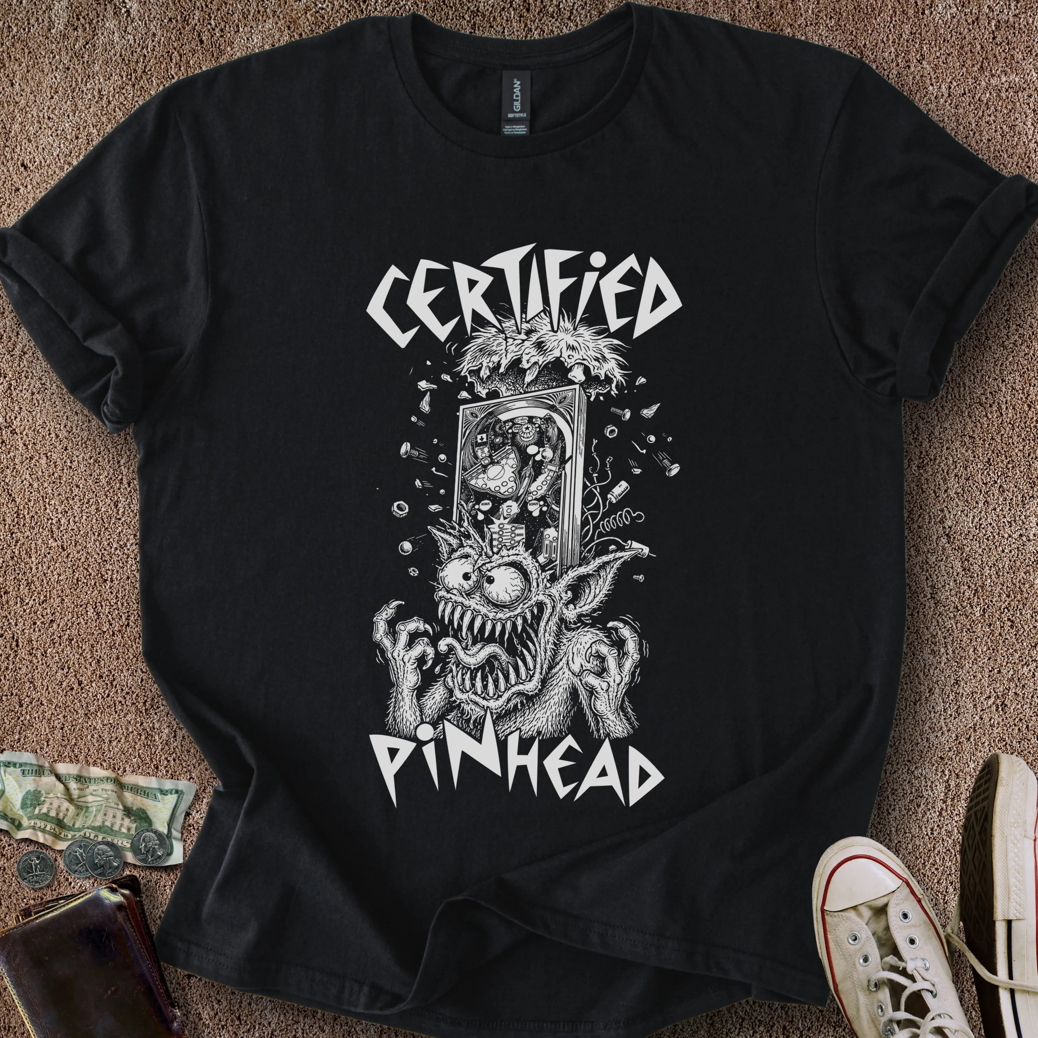 Printify T-Shirt Black / S Certified Pinhead T-Shirt