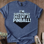 Printify T-Shirt Heather Navy / S Decent At Pinball T-Shirt